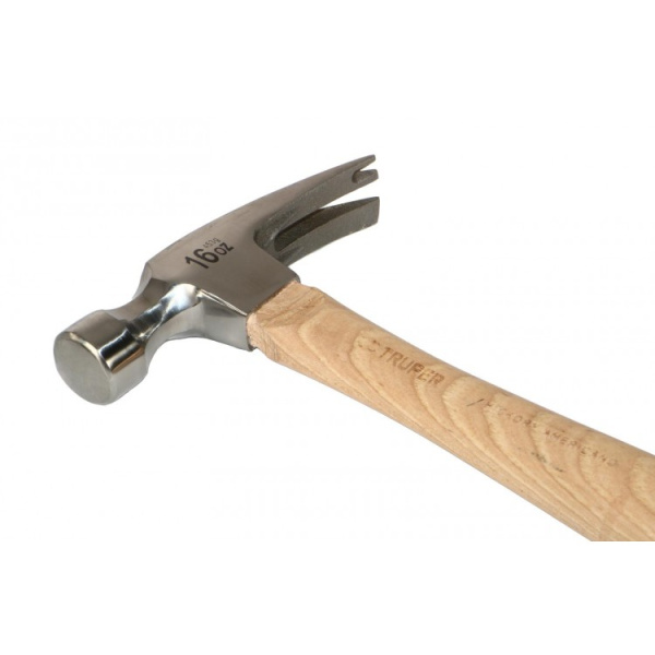 Молоток-гвоздодер Truper Калифорнийский 450гр. 430мм. рукоять деревянная увелич.рифл.боек 19989 в Екатеринбурге 