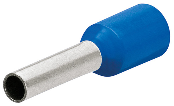 Гильзы контактные KNIPEX с пластиковым изолятором, синие, 16.00 кв. мм (AWG 5), 100 шт, 28 мм KN-9799358