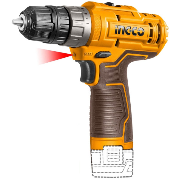 Аккумуляторный шуруповерт INGCO CDLI12202