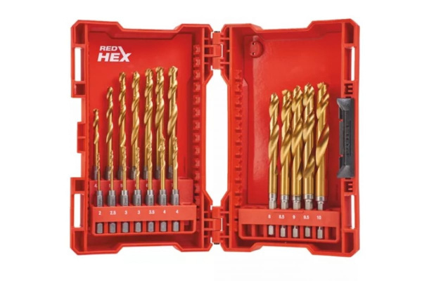 PROMO Набор сверл по металлу Milwaukee RedHEX HSS-G TiN (19шт) 48894760+Нож м/ф складной 4932471358