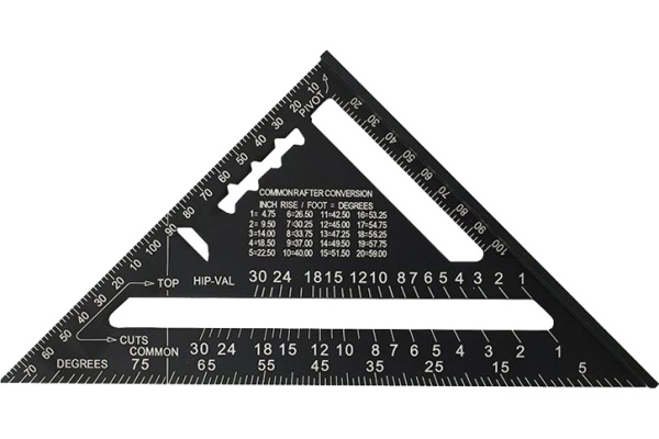 Плотницкий угольник WOODWORK 170 мм, алюминиевый, метрический CTR-170