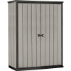 Шкаф уличный высокий из ПВХ "Keter" Хиг Стори 1500L серый 140х77х181см 43кг  17202203 в Екатеринбурге
