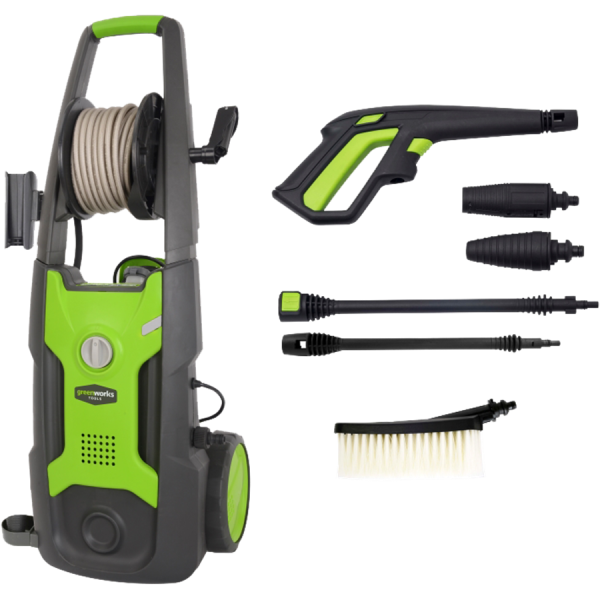 Мойка G5 высокого давления 140 bar, GPWG3 Greenworks 2000Вт шланг 8 метров  5100407 в Екатеринбурге