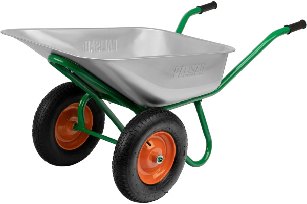 Тачка садово-строительная PALISAD двухколесная, грузоподъемность 320кг, V100л. 689233
