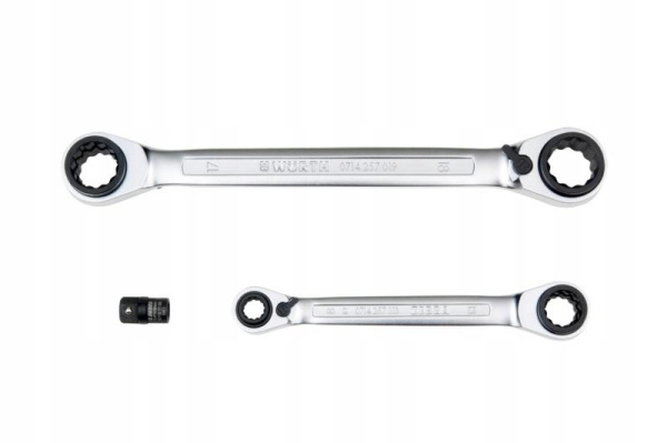 Набор ключей накидных с трещоткой "WURTH" ZEBRA 2 шт. 8,10,12,13,16,17,18,19мм.  0071425730