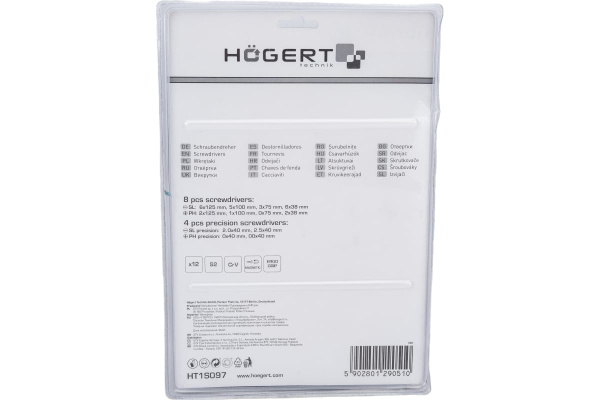 Набор отверток HOEGERT SL PH 12пр.  HT1S097 в Екатеринбурге 