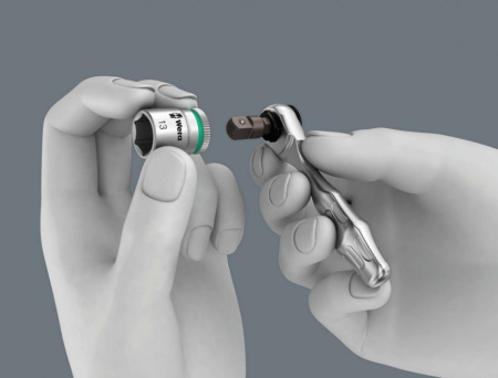 Набор бит и головок с 2 трещотками WERA Kraftform Kompakt Zyklop Mini 2 27 пр WE-135918. в Екатеринбурге 