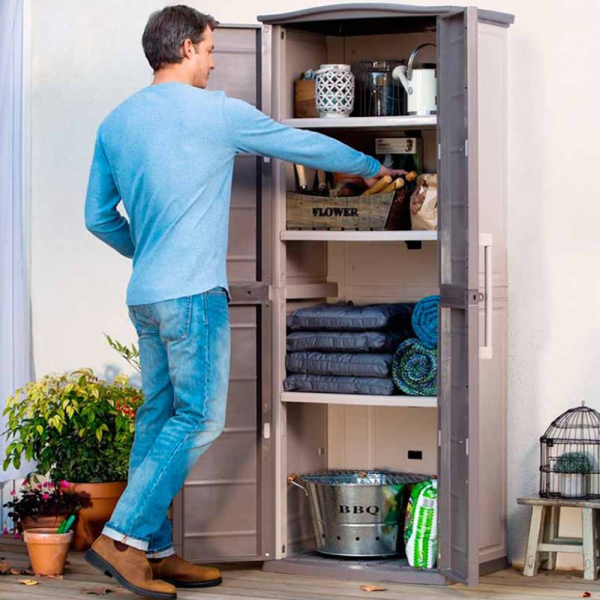 Шкаф из ПВХ "Keter" Бостон серый 70х50х179см 17,7кг  17200891 в Екатеринбурге