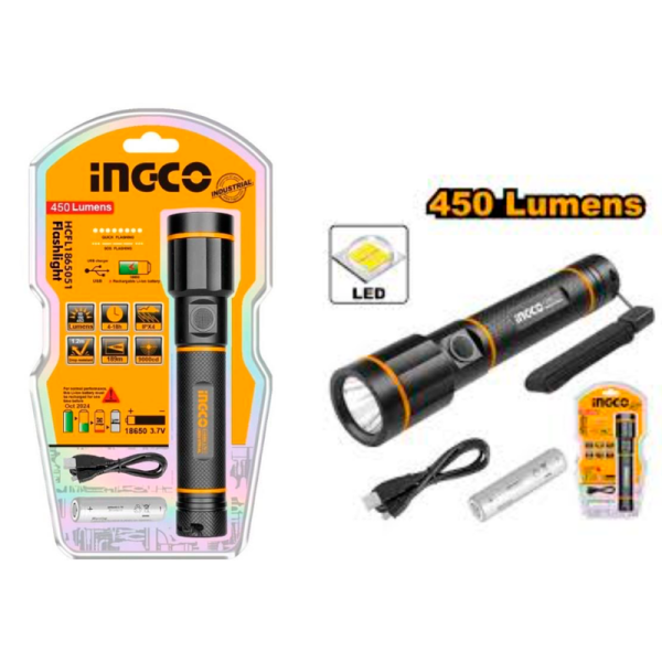 Фонарь 450 лм INGCO HCFL1865051 INDUSTRIAL в Екатеринбурге