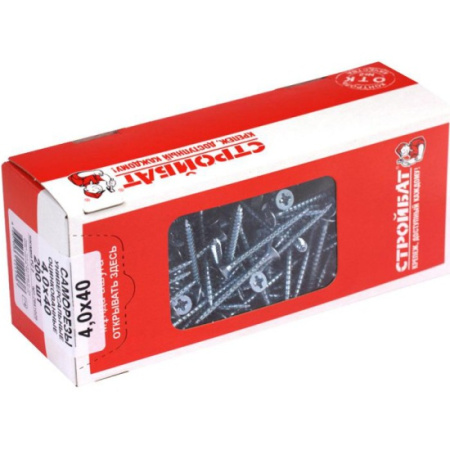 Саморез универсальный СТРОЙБАТ 4,0x40мм. белый  200шт.  075411 в Екатеринбурге