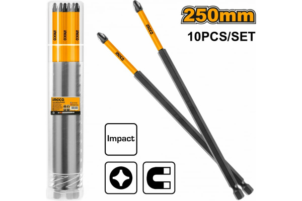 Набор ударных бит INGCO INDUSTRIAL PH2 10 шт SDBIM11PH2103 в Екатеринбурге