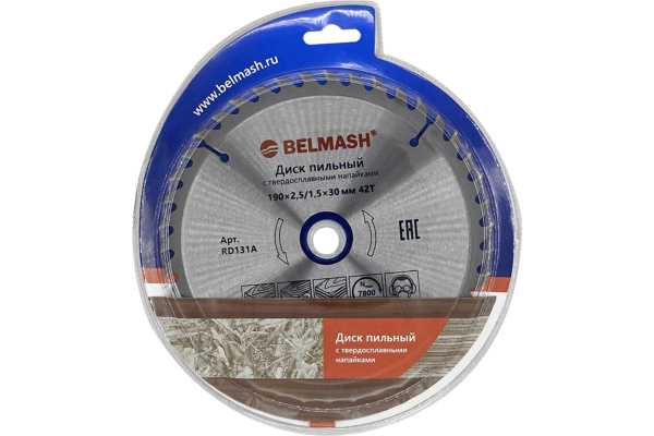 Диск пильный по дереву BELMASH 190х30/20/16мм. 42зуб.  RD131A в Екатеринбурге