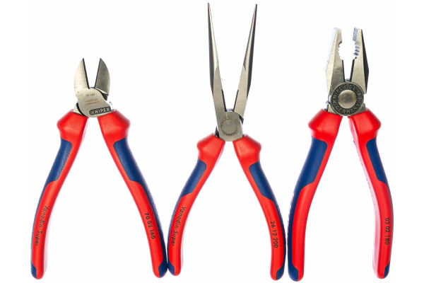 Набор монтажных инструментов KNIPEX 3предметов(KN-0302180.2612200.7002160)  KN-002011