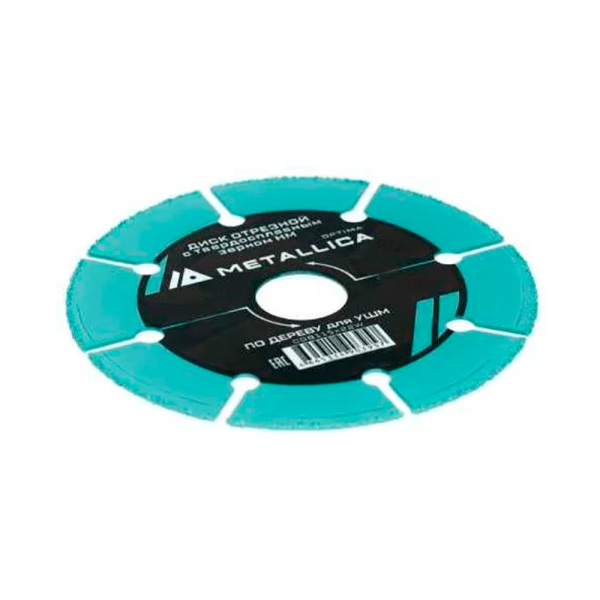 Диск отрезной с твердоcплавным зерном 125x22.2 мм, Т=2.0 мм, P60 для УШМ, по дереву METALLICA Optima 903964