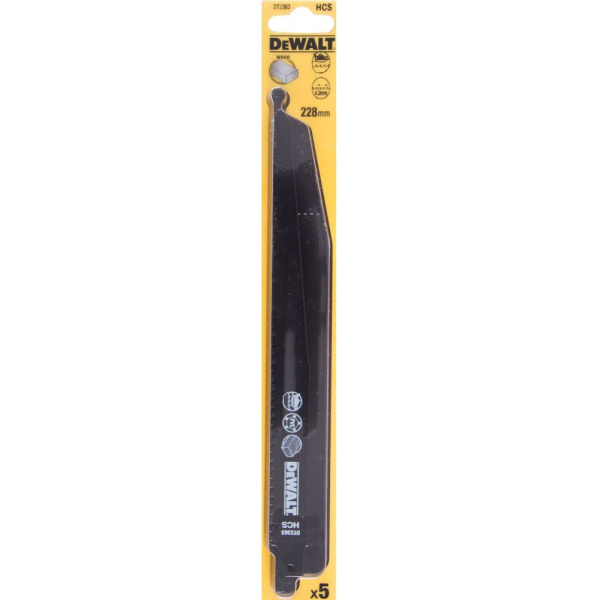 Полотно пильное для сабельной пилы DeWalt  BiM по дереву 1 шт, 228мм  DT2363-QZ