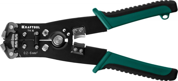 Инструмент для снятия изоляции автоматический Kraftool 0,2-6мм.кв. +обжимка  22635 в Екатеринбурге 