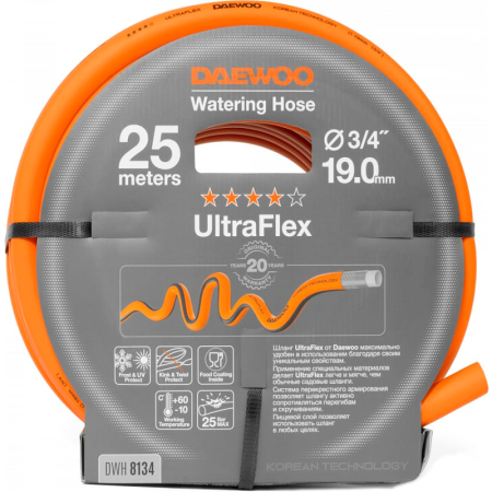 Шланг DAEWOO UltraFlex  диаметром 3/4" 19мм, длина 25 метров  DWH 8134 в Екатеринбурге