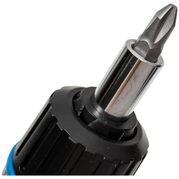 Отвертка с реверсом HOEGERT 100мм. биты 12шт.  HT1S214-1 в Екатеринбурге 