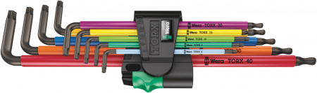 Набор Г-образных ключей, удлиненные, с шаром WERA 967/9 SXL/SPKXL TORX XL Multicolour 1 9 пр., TX 8/9/1 WE-024480 в Екатеринбурге 