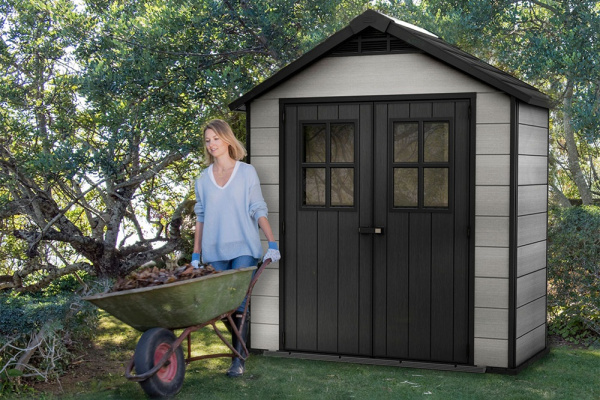 Блок хозяйственный из ПВХ "Keter" Окланд 754 серый 210x124,8x253см  17197419 в Екатеринбурге