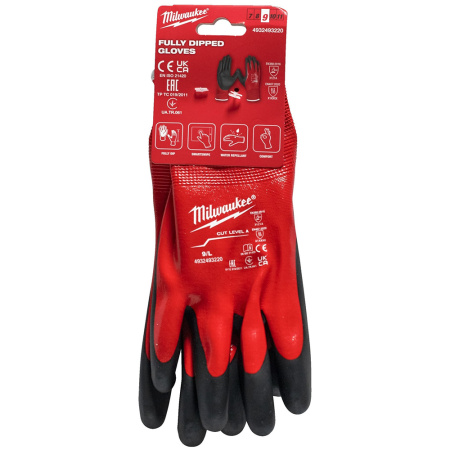 Перчатки защитные Milwaukee Fully DipCut Level 1/A 9/L 4932493220