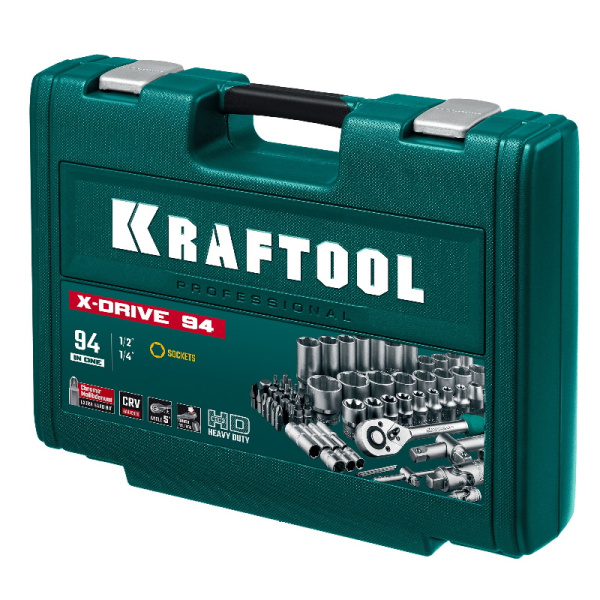 Набор инструмента Kraftool X-Drive 1/2"+1/4", 94пр.  27883-H95_z03 в Екатеринбурге 