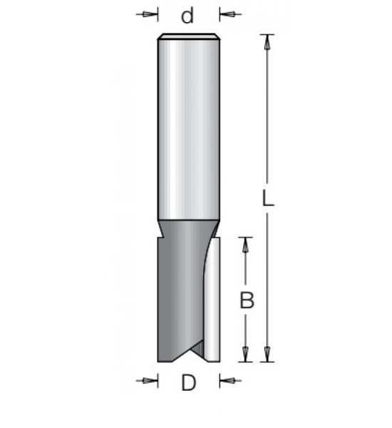 Фреза прямая пазовая DIMAR 6x25x63x8 1070135