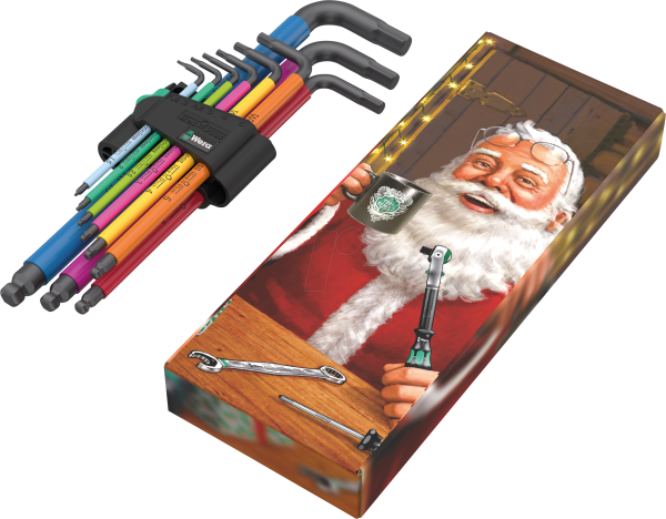 Набор шестигранников "Wera" Multicolour  HEX 1.5,2.0,2.5,3,4,5,6,8,10мм. НГ упаковка WE-05136041001