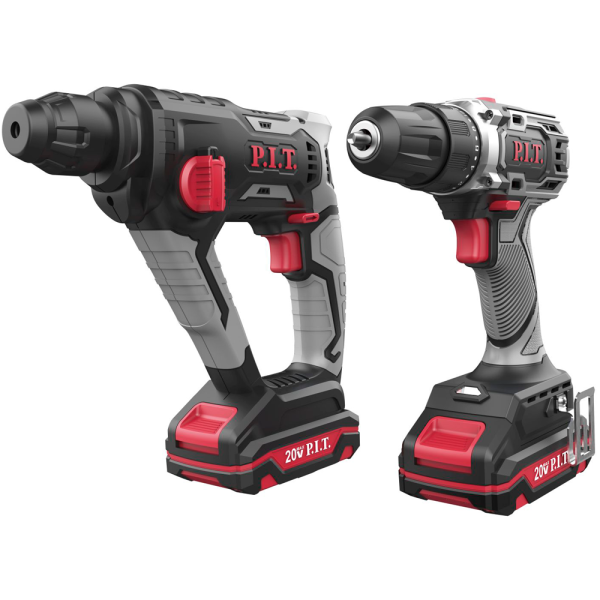Набор аккумуляторных инструментов P.I.T.  перфоратор PBH20H-18A, дрель PBM20H-10B   P0002-02 в Екатеринбурге