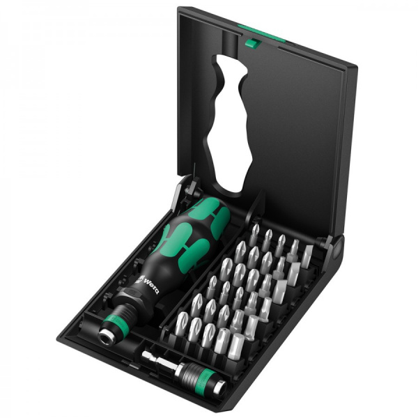 Отвертка и биты Wera Kraftform Kompakt 70 Allround в пластиковом кейсе  WE-057110 в Екатеринбурге 