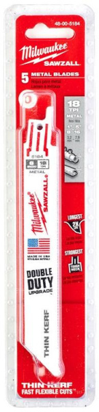 Полотно для сабельной пилы Milwaukee Metal 150х1,4 48005184
