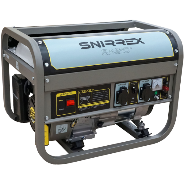Генератор бензиновый SNIRREX BASIC LT2500B-F 2.0/2.2кВт, 220V, 6,5л.с., руч.стартер, бак 15л., 40кг