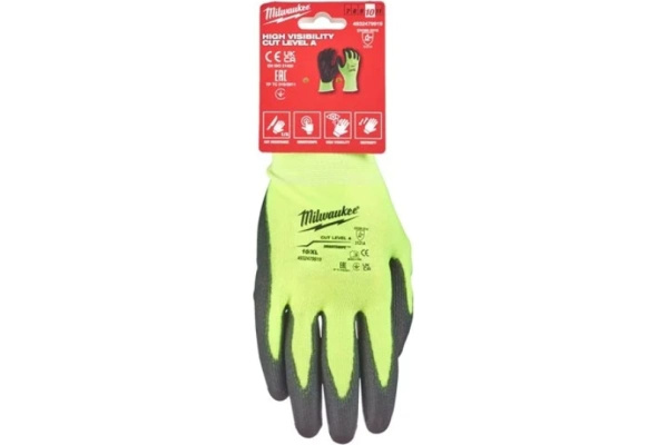 Перчатки Milwaukee сигнальные с уровнем сопротивления порезам 1 xl/10 4932479919