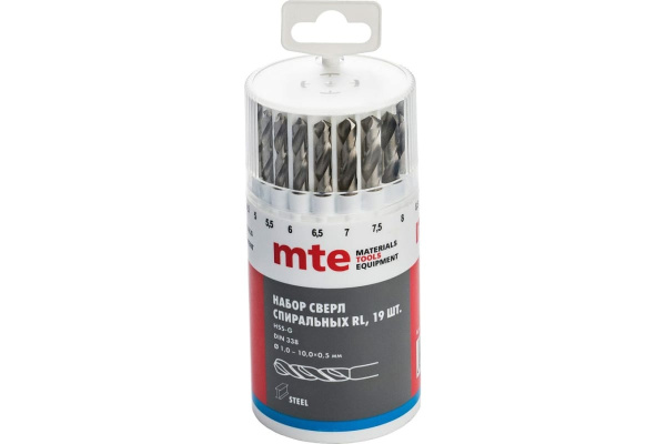 Набор сверл по металлу MTE HSSG 1-10мм шаг 0,5мм  02617200011 в Екатеринбурге