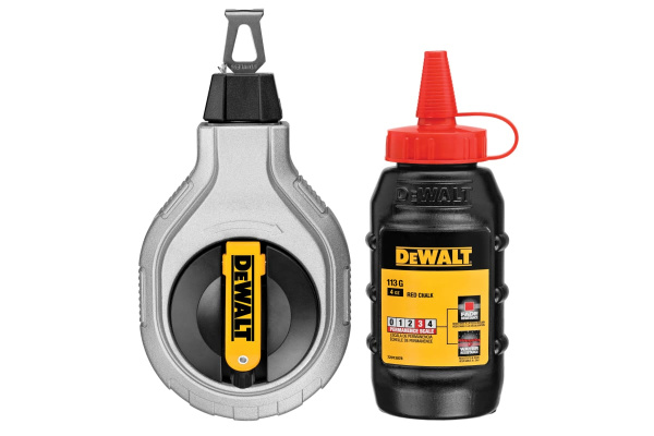 Шнур разметочный DeWalt 6:1 30м + флакон красного мелового порошка 113 г  DWHT47408-0