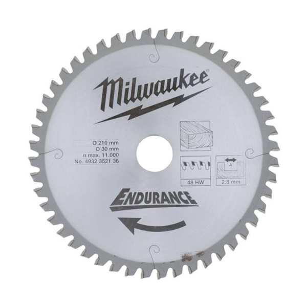 Пильный диск Milwaukee 210х30 Z48