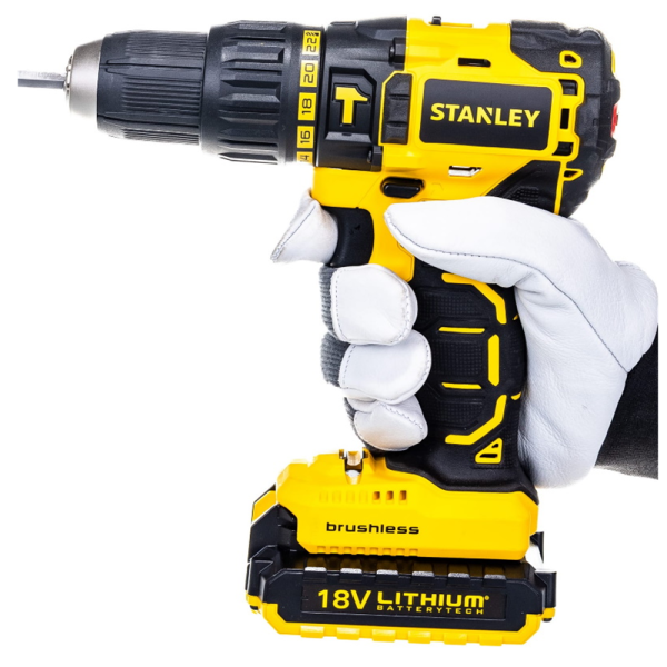 Аккумуляторная ударная дрель-шуруповерт, бесщеточная Stanley SBH20D2K-RU в Екатеринбурге