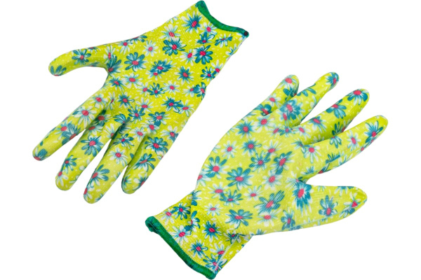 Перчатки садовые VERTO с нитриловым покрытием, размер  8" цветок  97H141 в Екатеринбурге