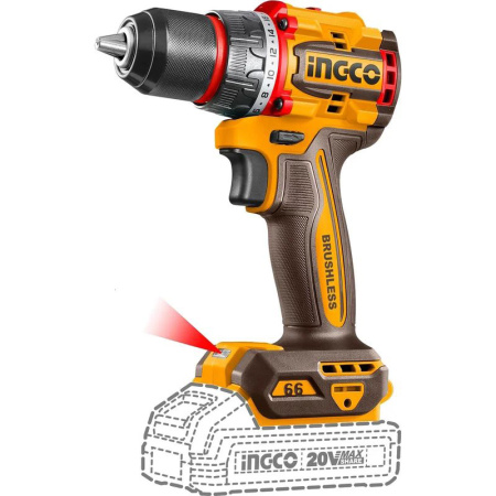 Аккумуляторный бесщёточный шуруповерт INGCO CDLI206681 INDUSTRIAL в Екатеринбурге