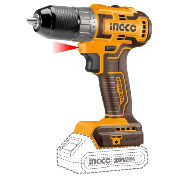 Аккумуляторная бесщеточная ударная дрель INGCO CIDLI20508
