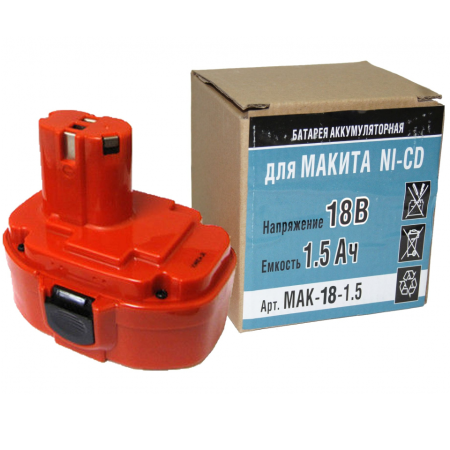 Аккумулятор  P.I.T для  MAKITA 18V- 1.5 Ni-CD Mak-18-1.5 в Екатеринбурге