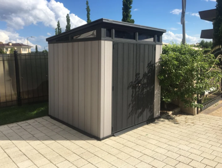 Блок хозяйственный из ПВХ "Keter" Артисан 7х7 серый 214x218x226см 139кг  17203426 в Екатеринбурге