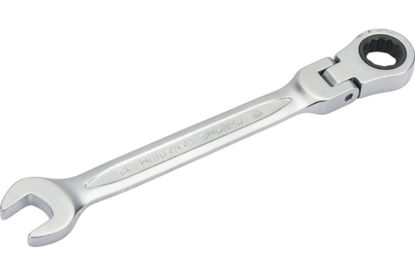 Ключ комбинированный HOEGERT  шарнирный с трещоткой 10 мм, 72T, сталь CrV HT1R050
