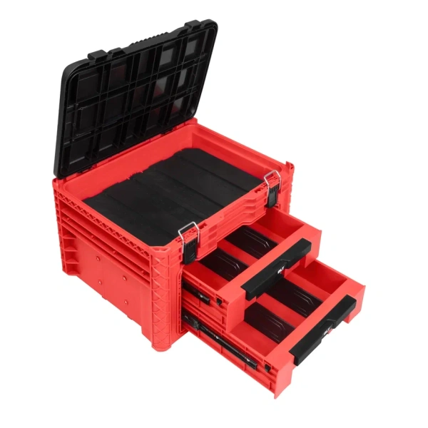 Кейс-тележка для инструментов №1 DLT RED PRO  с выдвижными отсеками 2+1 57х44х42см  4062 в Екатеринбурге 