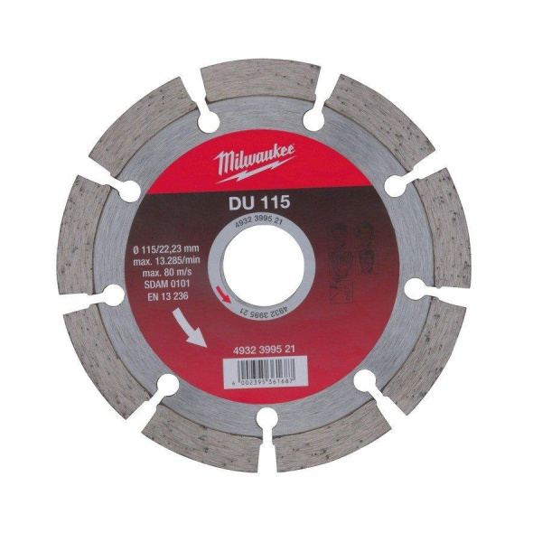 Алмазный диск Milwaukee DU 115