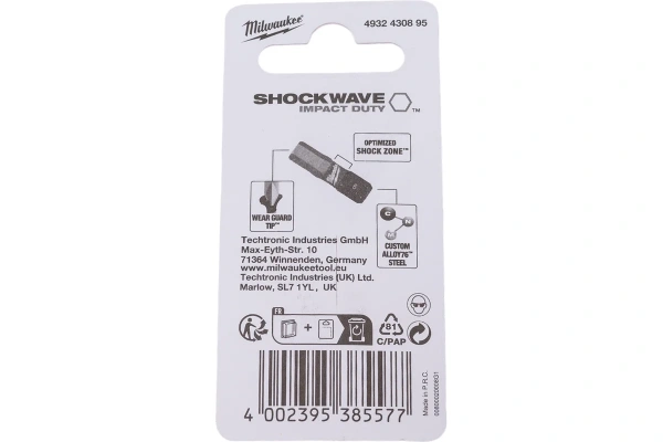 Насадка Milwaukee SHOCKWAVE Hex4 25мм 2шт 4932430895