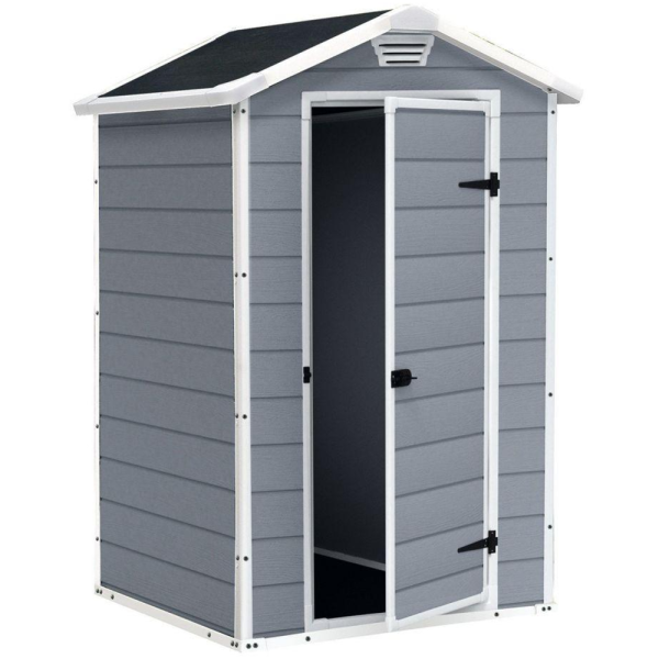 Блок хозяйственный из ПВХ "Keter" Манор 4х3 серый 128х94х196см 29кг  17192190