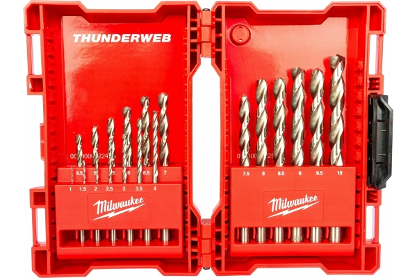 Набор сверл по металлу Milwaukee HSS-G THUNDERWEB (19шт)