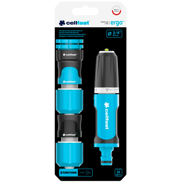 Комплект с оросителем прямым ERGO 3/4 53-505 CELLFAST в Екатеринбурге