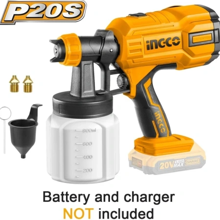 Аккумуляторный краскопульт INGCO CSGLI2004 в Екатеринбурге